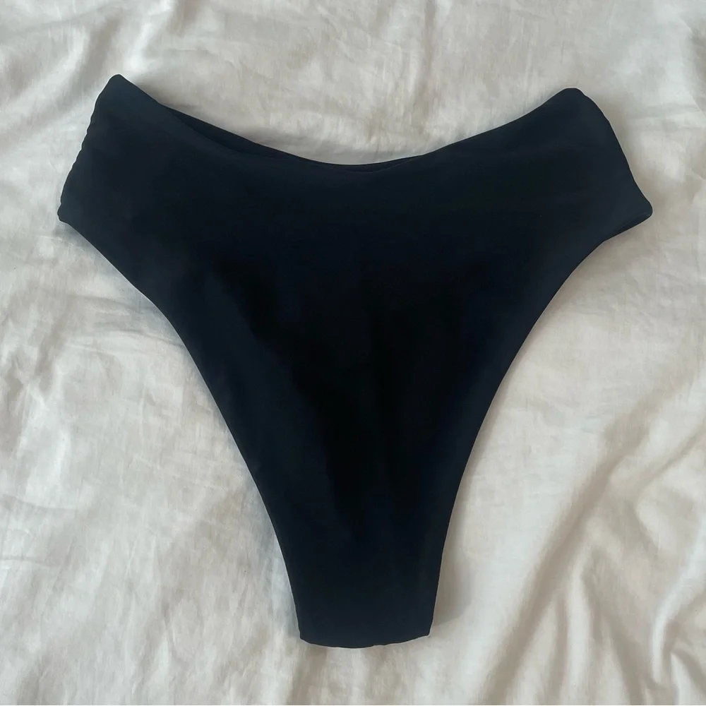 ⚡️SHEIN Bandeau High Waist Swimsuit Set Strapless Bikini Top Cheeky Bottoms | M - Picture 8 of 9